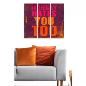 MDF7049904 Multicolor Decorative MDF Painting (3 Pieces)