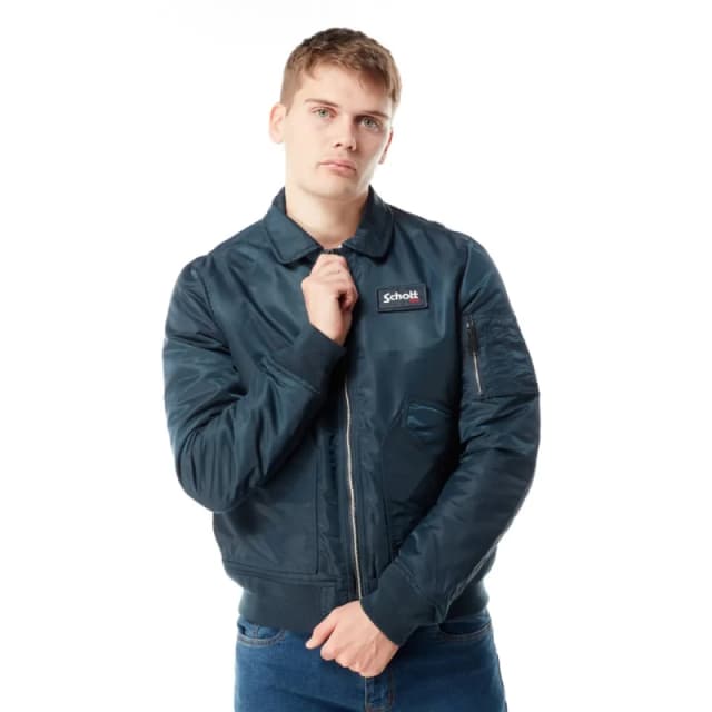 Schott 210 100 Classic Bomber Jacket Navy Blue Men S;XL