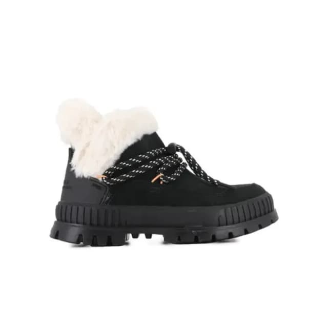 Palladium Pallashock Winter Ankle Boots with Faux Fur Lining Black Women 37 (4);38 (5);39 (5.5 to 6);41 (7)