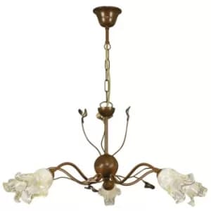 Linea Verdace Luchter Multi Arm Pendant Ceiling Light Rust