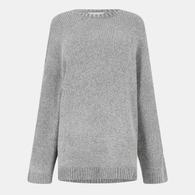 Jack Wills Womens Chenille Crew Neck Jumper Washed Khaki female 8 (XS)