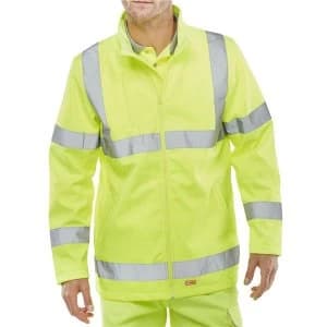 Bseen High Vis Soft Shell Jacket EN ISO 20471 2XL Yellow Ref