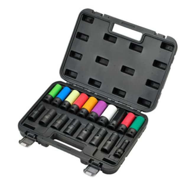 Draper 18 Piece 1/2" Drive Wheel Nut Socket Set 1/2" AWNSS/18