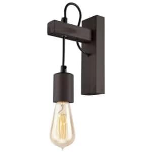 Leon Industrial Wall Light Wenge, 1x E27