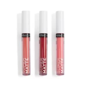 Relove by Revolution Supermatte Liquid Lip Set Kiss