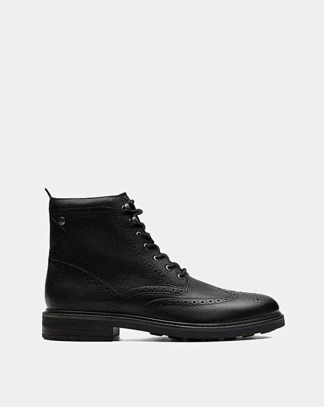 Clarks Clarks Newford Lace Boots - Black - Clarks - Size: 7 Black Male 7 LM62101