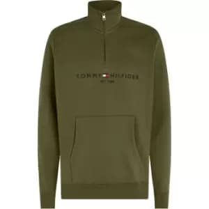 Tommy Hilfiger Logo Mockneck Sweatshirt - Green