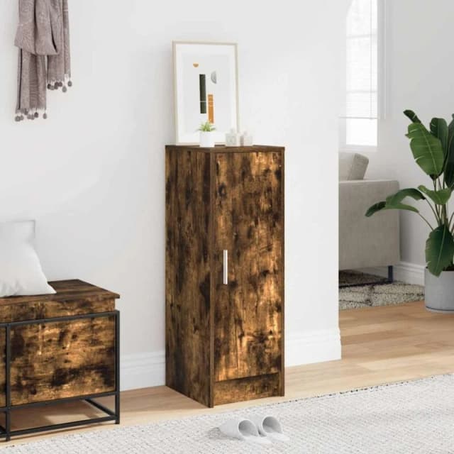 VIDAXL Shoe Cabinet Smoked Oak 32x35x92cm Engineered Wood Vidaxl 8720286956823