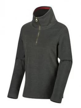 Regatta Solenne Quarter Zip Fleece - Khaki, Size 8, Women