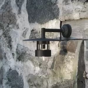 Freja Outdoor Classic Down Lantern Matt Black Wall Light, IP23