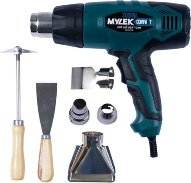 Mylek Hot Air Heat Gun 2000W With 6 Piece Accessory Kit