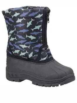 Cotswold ICEBERG SHARK SNOW BOOTS, Blue, Size 1 Older