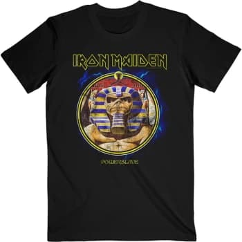 Iron Maiden - Powerslave Mummy Circle Unisex Large T-Shirt - Black