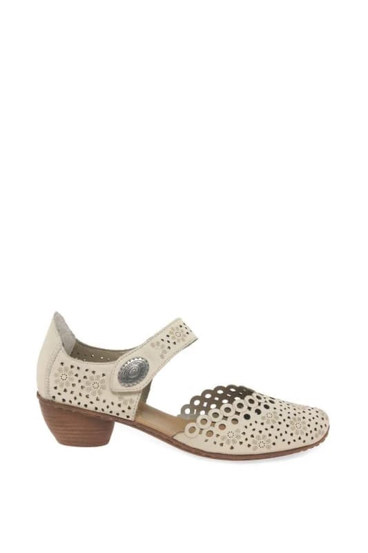 Rieker 'Pia' Mary Jane Court Shoes Cream