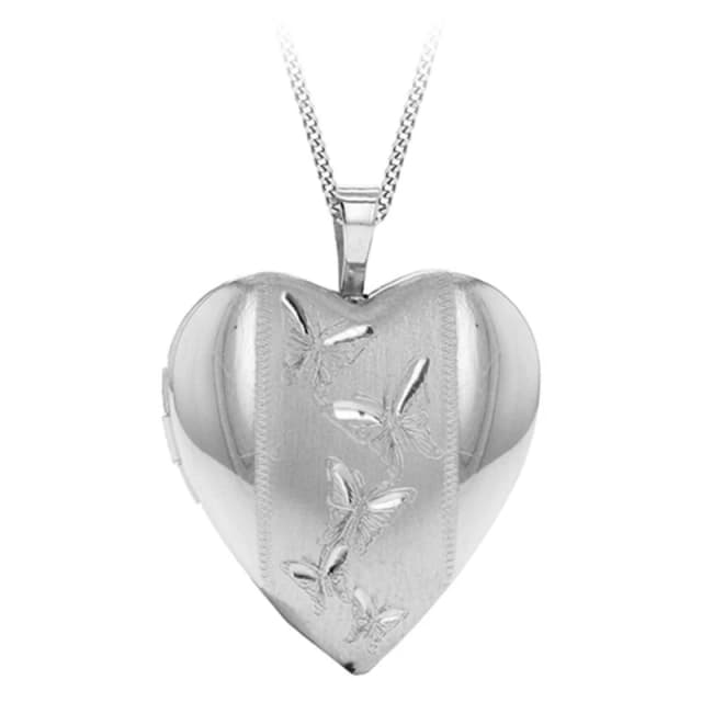 Be You Sterling Silver Butterfly Locket Necklace Silver female 18inch