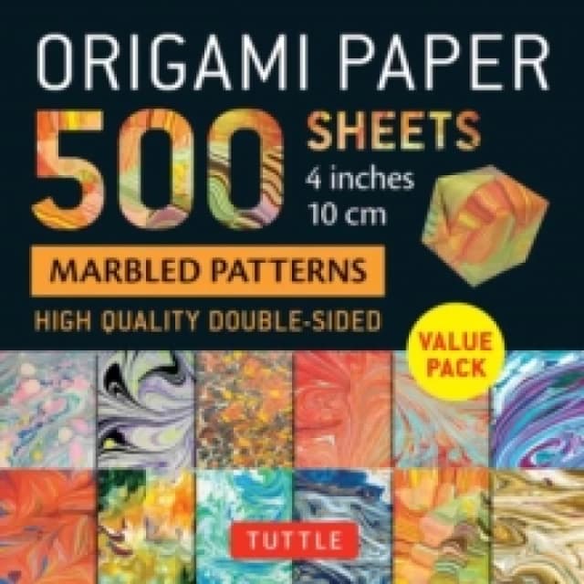 Origami Paper 500 sheets Marbled Patterns 4 (10 cm). Notebook / blank book. By Tuttle Studio" Books