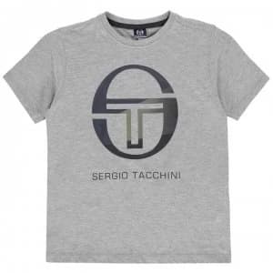 Sergio Tacchini Elbow T Shirt Junior Boys - Grey/Blue