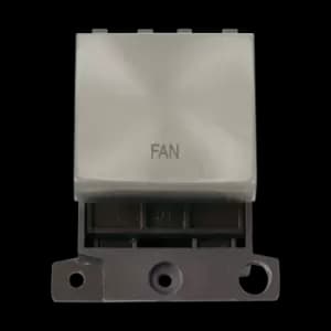 Click Scolmore MiniGrid 20A Double-Pole Ingot Fan Switch Satin Chrome - MD022SC-FN