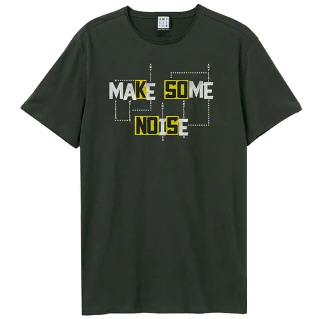 Amplified Amplified Men Make Some Noise T-Shirt in Charcoal Size: Small Charcoal S Male 5063470092376