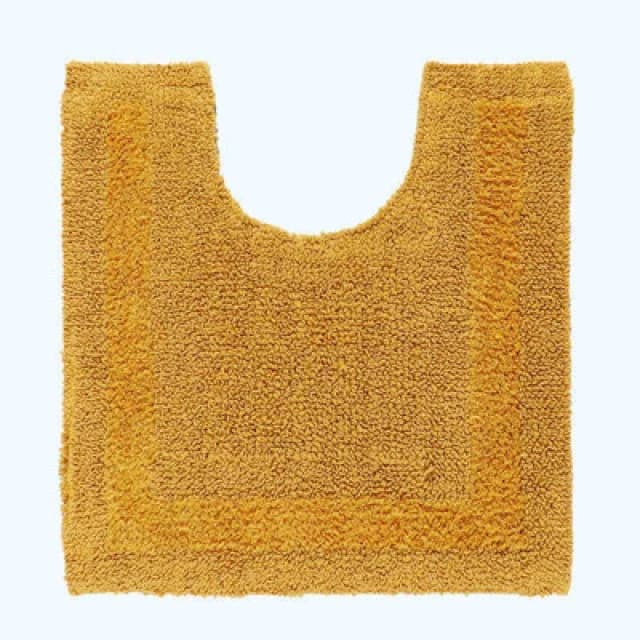 Homescapes Luxury Reversible Cotton Pedestal Mat - Mustard