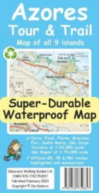 Azores Tour & Trail Super-Durable Map (2nd edition) Sheet map, folded