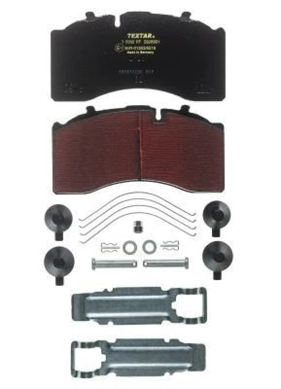 TEXTAR 2926901 Brake pad set prepared for wear warning indicator, with accessories Brake Pad Set,disc brake (402)