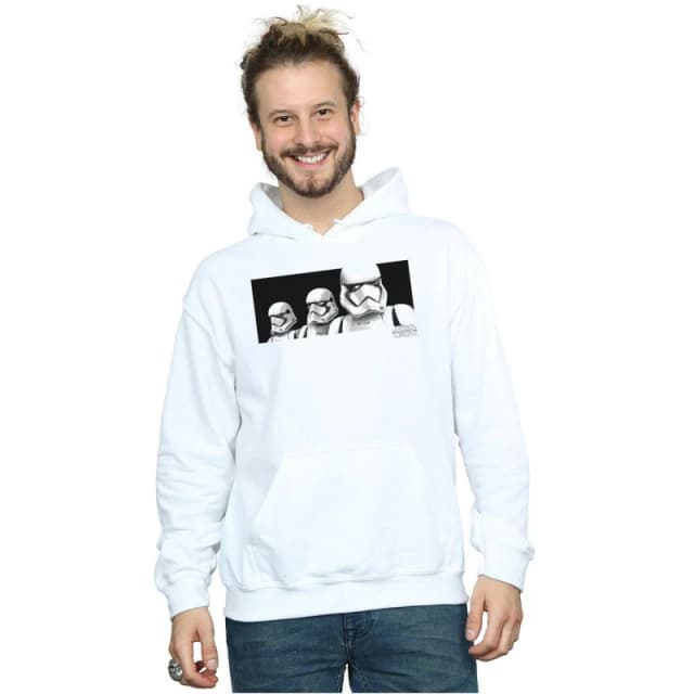 Disney Men Star Wars The Rise Of Skywalker Troopers Band Hoodie in White Size: Small White S Male 5059400162950
