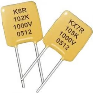 Ceramic capacitor Radial lead 0.1 uF 50 V 10