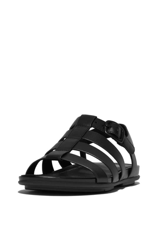 FitFlop Womens Gracie Fisherman Sandal in Black Size: 4 Black Female 4