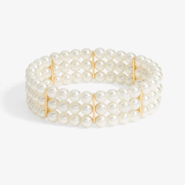 Jon Richard Multi Row Stretch Wristwear Gold