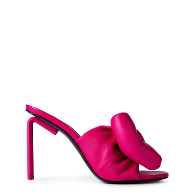 Off White Womens 115 Leather Mule Slippers Fuschia female 3 (36)