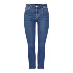 Pieces Medium Waist Slim Fit Jean - Blue