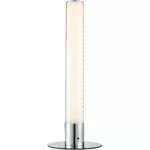 Glow Shimmer Table Lamp Cylinder Colour Changing LED Base - Chrome - Litecraft