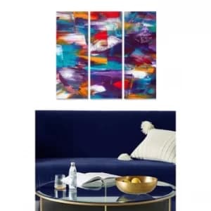 MDF24944263 Multicolor Decorative MDF Painting (3 Pieces)