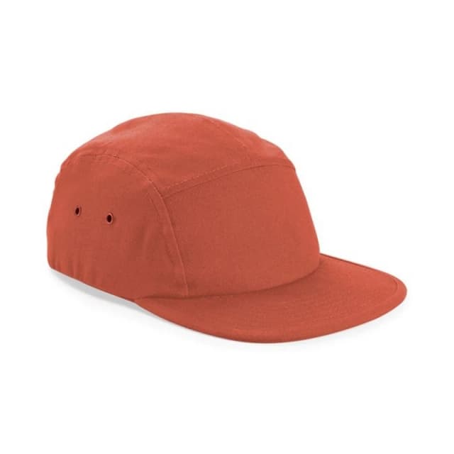 Beechfield Beechfield Men 5 Panel Canvas Cap in Terracotta Terracotta One Size Male 5063300883075