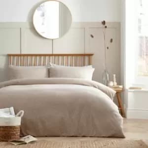Santos Woven 100% Cotton Duvet Cover Set, Stone, King - Appletree Loft