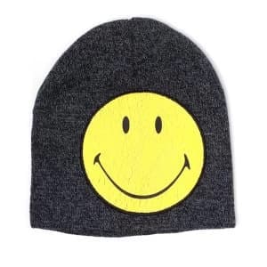 Smiley - Original Smiley Cracked Unisex Beanies Beanie - Grey