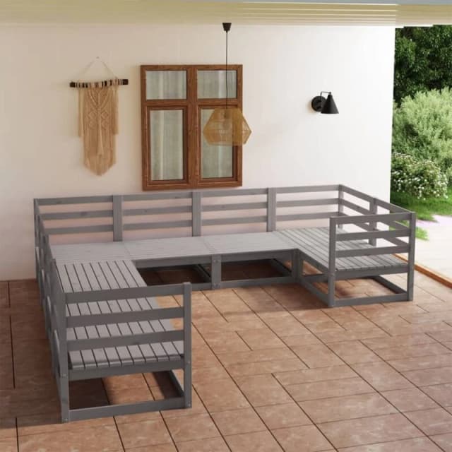 VIDAXL 8 Piece Garden Lounge Set Solid Pinewood Vidaxl 8720286470794