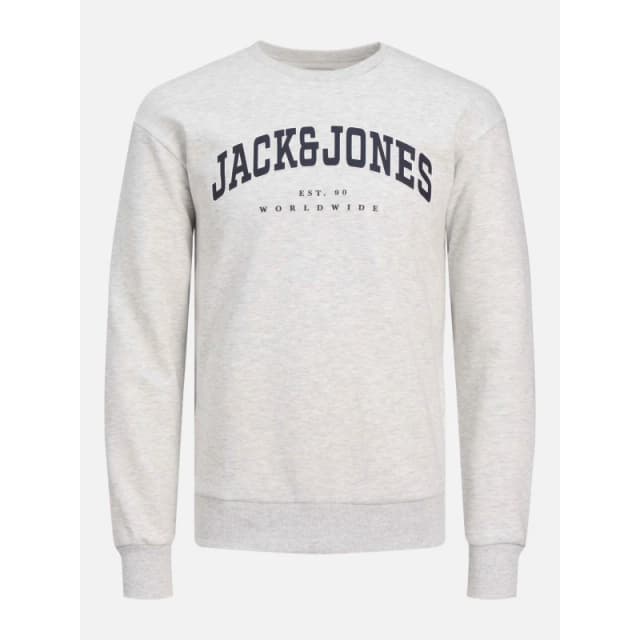 Jack and Jones Kids Varsity Neck Crew Sweatshirt White Melange male 8 Years