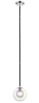 Remy 1 Light Ceiling Light Chrome Black