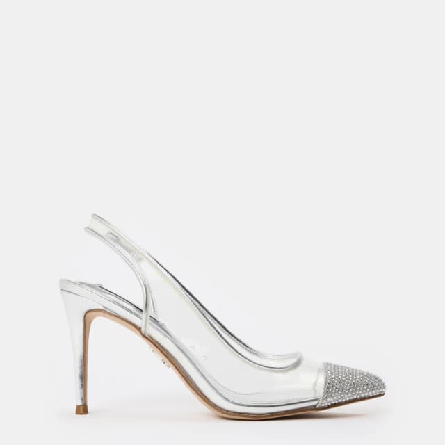 Steve Madden Womens Leena Stiletto Court Shoes Silver female 3 (36)