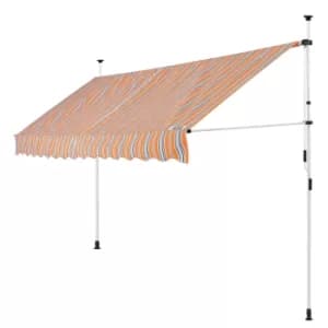Clamp Awning Orange/Black/White 13ft