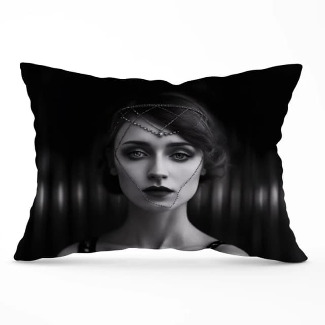 Warren Reed - Designer Edwardian Ballerina Cushions in Black Size: 45cm x 45cm Black Unisex 45cm x 45 cm
