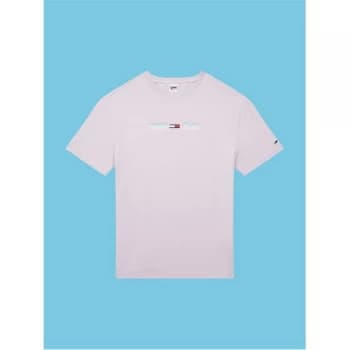 Tommy Jeans Tjm Linear Logo Tee - Pink TOJ