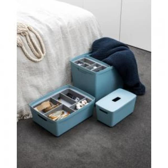 Inabox Inabox Designer Storage Boxes With Lids and Trays Large Value Pack (2 x 8L & 1 x 19L & 1 x 39L & 1 x Small & 1 x Large Tray) Co