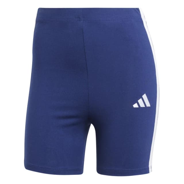adidas Essentials 3 Stripe Biker Shorts Womens Navy female M (12-14)