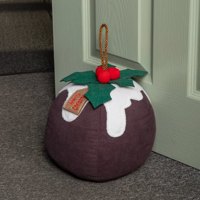 1.5Kg Weighted Indoor Decorative Christmas Pudding Door Stop