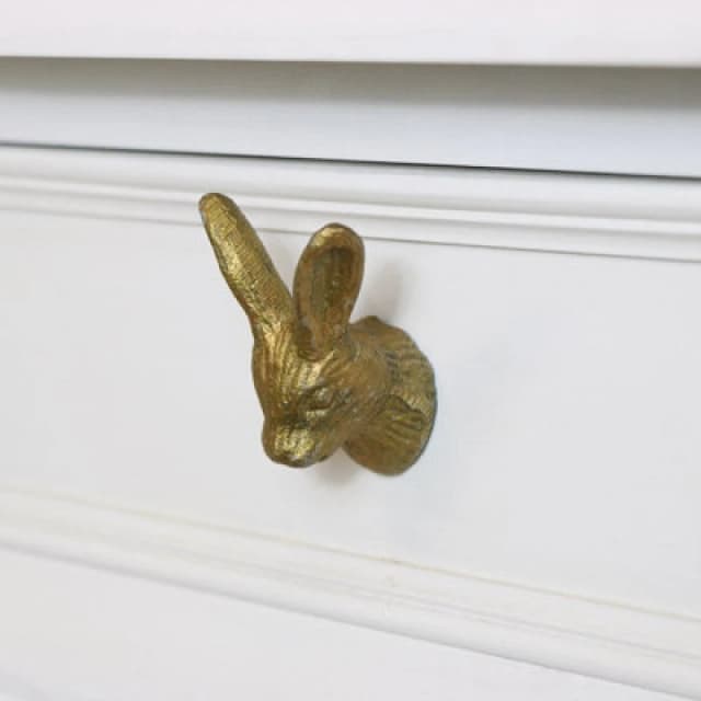 Melody Maison Gold Rabbit Head Drawer Knob Gold