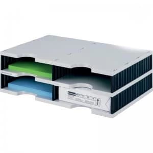 Styrodoc Duo Base Unit 4 Compartments GY Base BK Sides