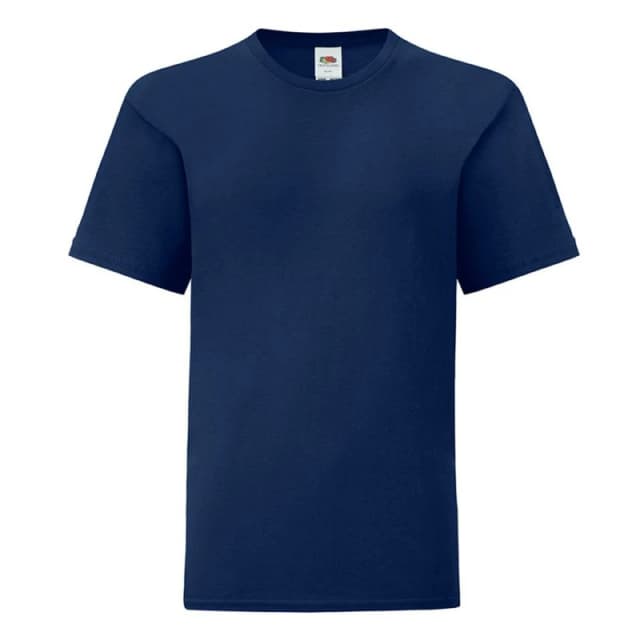 Fruit of the Loom Basic T-Shirt in Navy Size: 12-13 Years Navy Unisex 12-13 Years